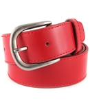 Genuine Italian leather belt with antique silver buckle in many color available