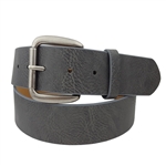 1 3/4'' Pebble Leatherette and Leather lining with Antic Silver Buckle.