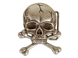 Skull With Cross Bone Buckle