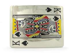 Rectangular Playing Cards King Belt Buckle