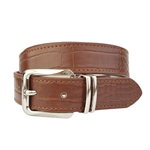 Classic Alligator Print belt in Shiny Silver Buckle