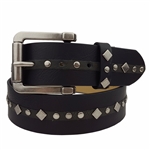 1.5" Casual jean's Leatherette belt in Two Tone and Studded details.