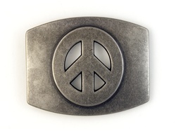 Plain Peace Sign Belt Buckle