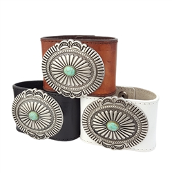 Prepack Deal: 3 Genuine Leather Cuffs with Star Cut-out