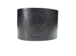 Peace Mark Fashion Leather WristBand