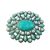 Oval Western Floral Turquoise Beads Belt Buckle