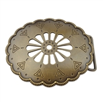 Navajo-Inspired Vintage Brass Buckle