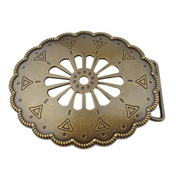 Navajo-Inspired Vintage Brass Buckle
