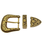 Quality Silver Finish Western Buckle .