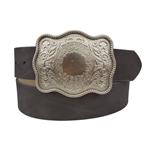 Western Style Silver Buckle Belt