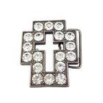 Rhinestone Cross Belt Buckle