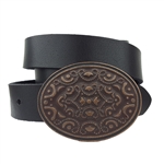 Genuine Leather belt with Western Copper Finished Buckle