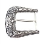 Sterling Silver Finish Western Buckle Long Horn