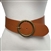 Wide Belt with Round Buckle