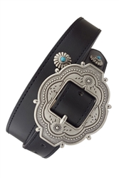 Western Inspired Silver hardware with stone belt